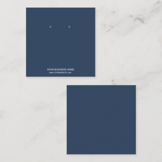 ジュエリーカスタムイヤリング表示カード スクエア名刺 (正面/裏面)