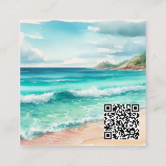 ジュエリーカスタムイヤリング表示カード スクエア名刺 (裏面)