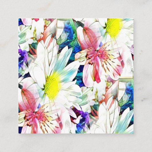 ジュエリーカスタムイヤリング表示カード スクエア名刺 (裏面)