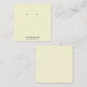 ジュエリーカスタムイヤリング表示カード スクエア名刺 (正面/裏面)