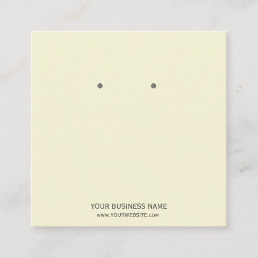 ジュエリーカスタムイヤリング表示カード スクエア名刺 (正面)