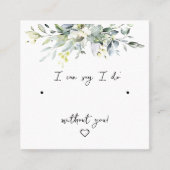 ジュエリーカスタムイヤリング表示カード |花嫁メイド スクエア名刺 (正面)