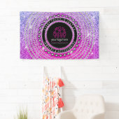 ジュエリーカスタムロゴグリッターダイヤモンドサークル 横断幕 (インサイチュ)