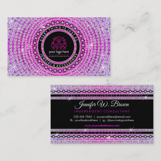 ジュエリーカスタムロゴ 名刺 (正面/裏面)