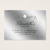 ジュエリーギフトカードラグジュアリーゼブラレッドシルバースパークル (裏面)