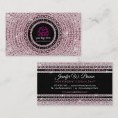 ジュエリーグリッターピンク 名刺 (正面/裏面)