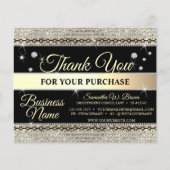 ジュエリーグリッター金ゴールドダイアモンドサンキューフォーオーダー (正面)