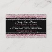 ジュエリーショップピンクきらきら光る 名刺 (裏面)