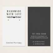 ジュエリーシンプルイヤリングディスプレイグレーカード (正面&裏面)