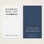 ジュエリーシンプルイヤリングディスプレイブルーカード (正面&裏面)