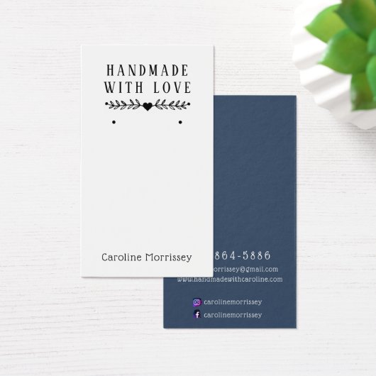 ジュエリーシンプルイヤリングディスプレイブルーカード (デスク)