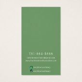 ジュエリーシンプルイヤリング表示グリーンカード (裏面)