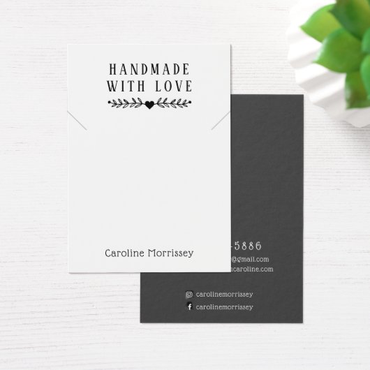 ジュエリーシンプルネックレスディスプレイグレーカード (デスク)