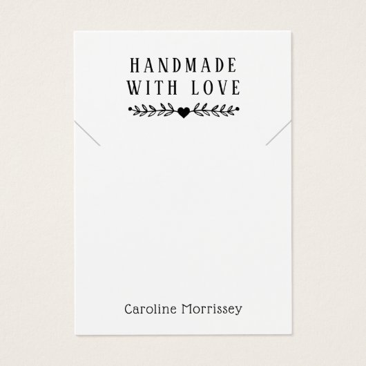 ジュエリーシンプルネックレスディスプレイグレーカード (正面)