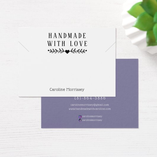 ジュエリーシンプルネックレスディスプレイパープルカード (デスク)