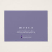 ジュエリーシンプルネックレスディスプレイパープルカード (裏面)