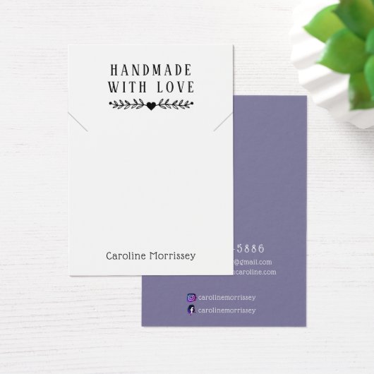 ジュエリーシンプルネックレスディスプレイパープルカード (デスク)