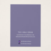 ジュエリーシンプルネックレスディスプレイパープルカード (裏面)