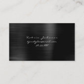 ジュエリースタイリスト金ゴールドボールブラックメタリック 名刺 (裏面)