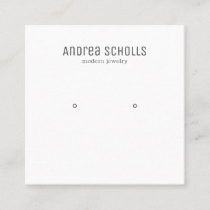 ジュエリースタモダンッドイヤリング表示 スクエア名刺