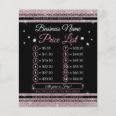 ジュエリーストアの価格表 チラシ (正面)