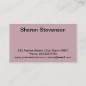 ジュエリーストアエレガント、 名刺 (裏面)