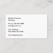 ジュエリーストアパールテーマ 名刺 (裏面)