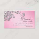 ジュエリースワールロイヤリティカードグリッターダイヤモンドピンク ロイヤリティカード (正面)