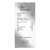 ジュエリーゼブラ（紋章の）フラ・ダ・リスパークルホットピンクメニュー ラックカード (裏面)