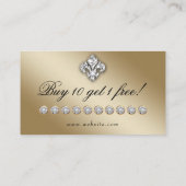 ジュエリーゼブラ(紋章の)フラ・ダ・リスパークル金ゴールドロイヤリティ ロイヤリティカード (裏面)