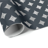 ジュエリーダイヤモンドジオメトリックブラックVIPシルバー ラッピングペーパー (ロールコーナー)