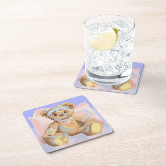 ジュエリーテディコースター スクエアペーパーコースター (インサイチュ)