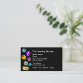 ジュエリーテーマビジネスプロファイルカードテンプレート 名刺 (スタンド正面)