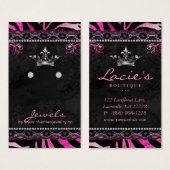 ジュエリーディスプレイカードかわいいゼブラクラウン (正面&裏面)