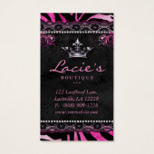 ジュエリーディスプレイカードかわいいゼブラクラウン (裏面)