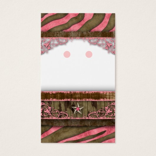 ジュエリーディスプレイカードかわいいゼブラスター (正面)