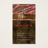 ジュエリーディスプレイカードかわいいゼブラスター (裏面)