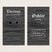 ジュエリーディスプレイカードオークウッドブラック (正面&裏面)