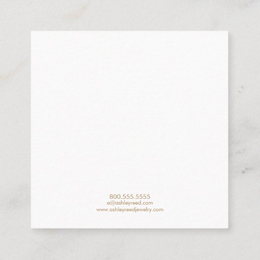 ジュエリーディスプレイカード – ネックレス スクエア名刺 (裏面)