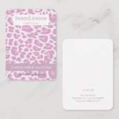 ジュエリーディスプレイスタッドピンクレオパード印刷手作り 名刺 (正面/裏面)
