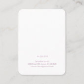 ジュエリーディスプレイパープルレオパード印刷手作り 名刺 (裏面)