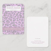 ジュエリーディスプレイパープルレオパード印刷手作り 名刺 (正面/裏面)