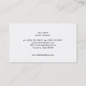 ジュエリーデザイエレガントナー金ゴールドとブラックシャルボード 名刺 (裏面)