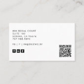 ジュエリーデザイエレガントナー金ゴールドモノグラム 名刺 (裏面)