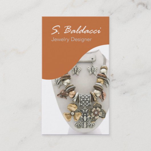 ジュエリーデザイナーカスタムの宝石屋 名刺 (正面)