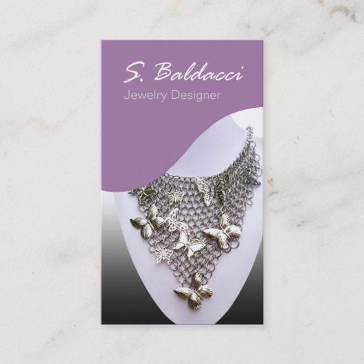 ジュエリーデザイナーカスタムの宝石屋 名刺 (正面)