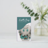 ジュエリーデザイナーカスタムの宝石屋 名刺 (スタンド正面)