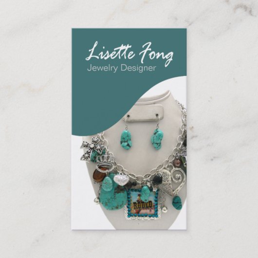 ジュエリーデザイナーカスタムの宝石屋 名刺 (正面)