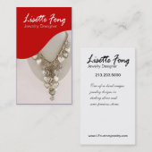ジュエリーデザイナーカスタムの宝石屋 名刺 (正面/裏面)