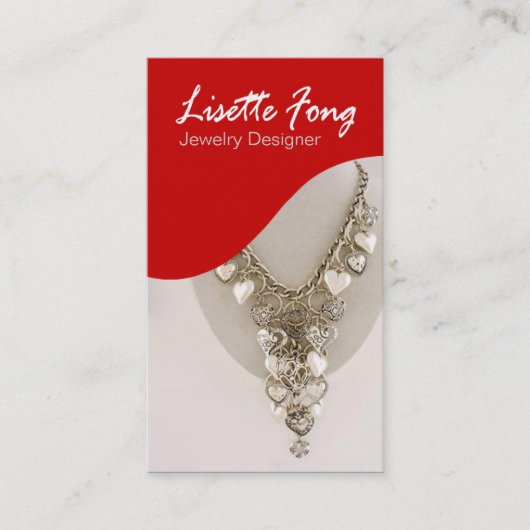 ジュエリーデザイナーカスタムの宝石屋 名刺 (正面)